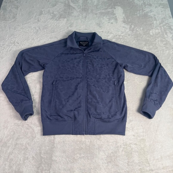 Athleta Jackets & Blazers - Athleta Women XXS Purple Tonal Leopard Print Zip Brooklyn Bomber Track Jacket